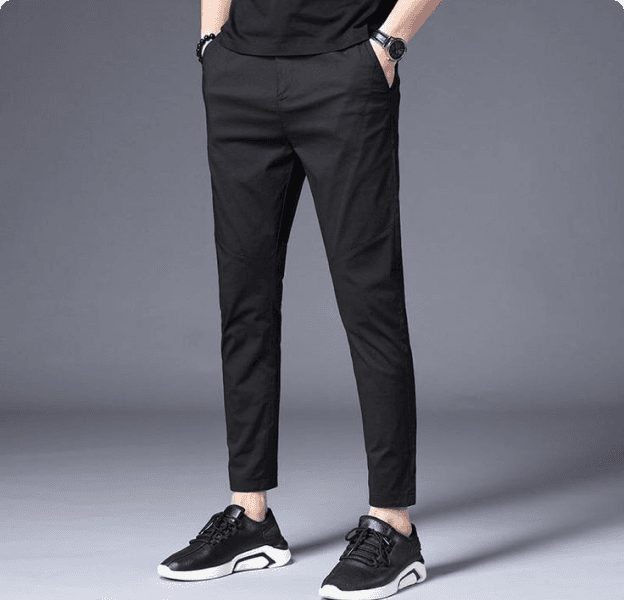 Slim Fit Black Tech Pants