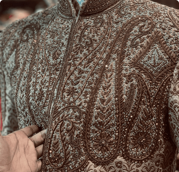 Bronze Paisley Festive Panjabi